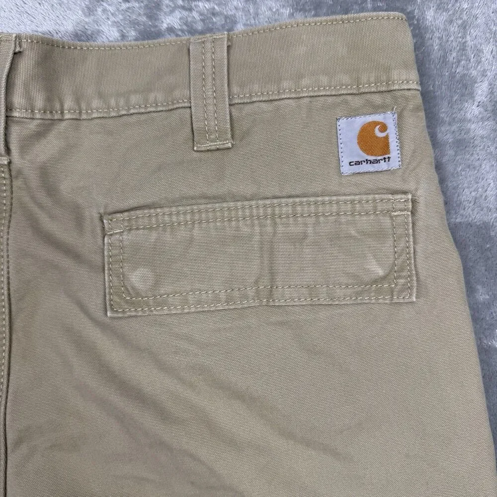 Carhartt Men's Work Pant 36x32 Khaki Relaxed Fit Rugged Cargo Canvas Carpenter - Picture 10 of 10